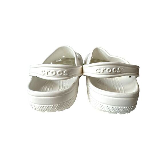 Crocs NEW White Classic Comfort Clogs With Croc Band Men’s 8 Women’s 10 - Picture 4 of 8